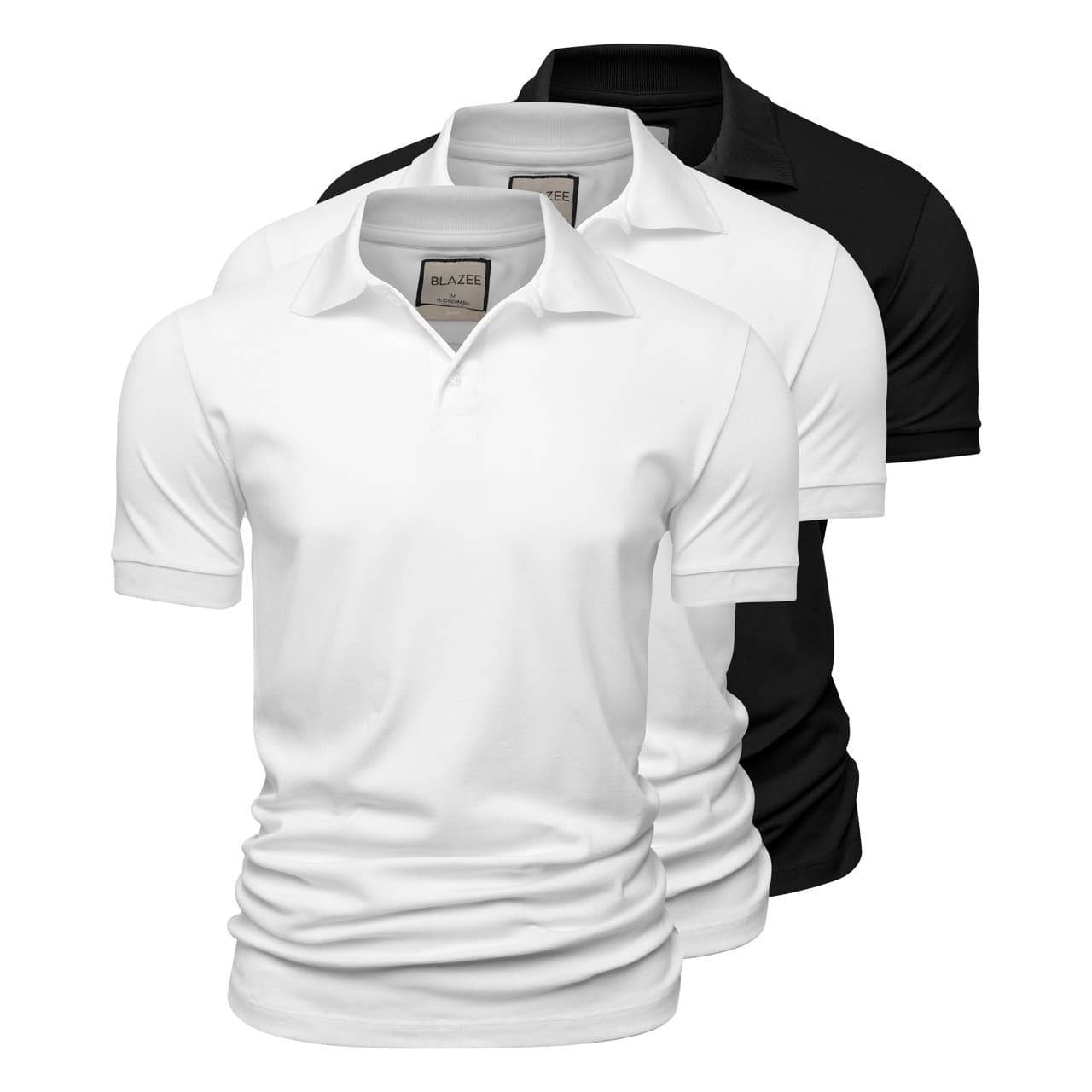 Kit 3 Polos Piquet Algodão Pima